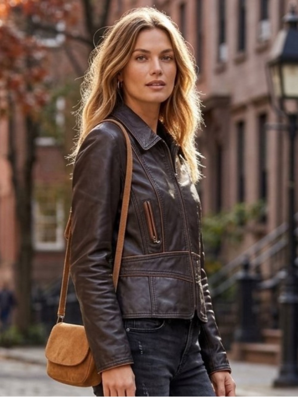 THE LEATHER RANCH Dark Brown Leather Zip Jacket
Sleek Everyday Layer
LARGE